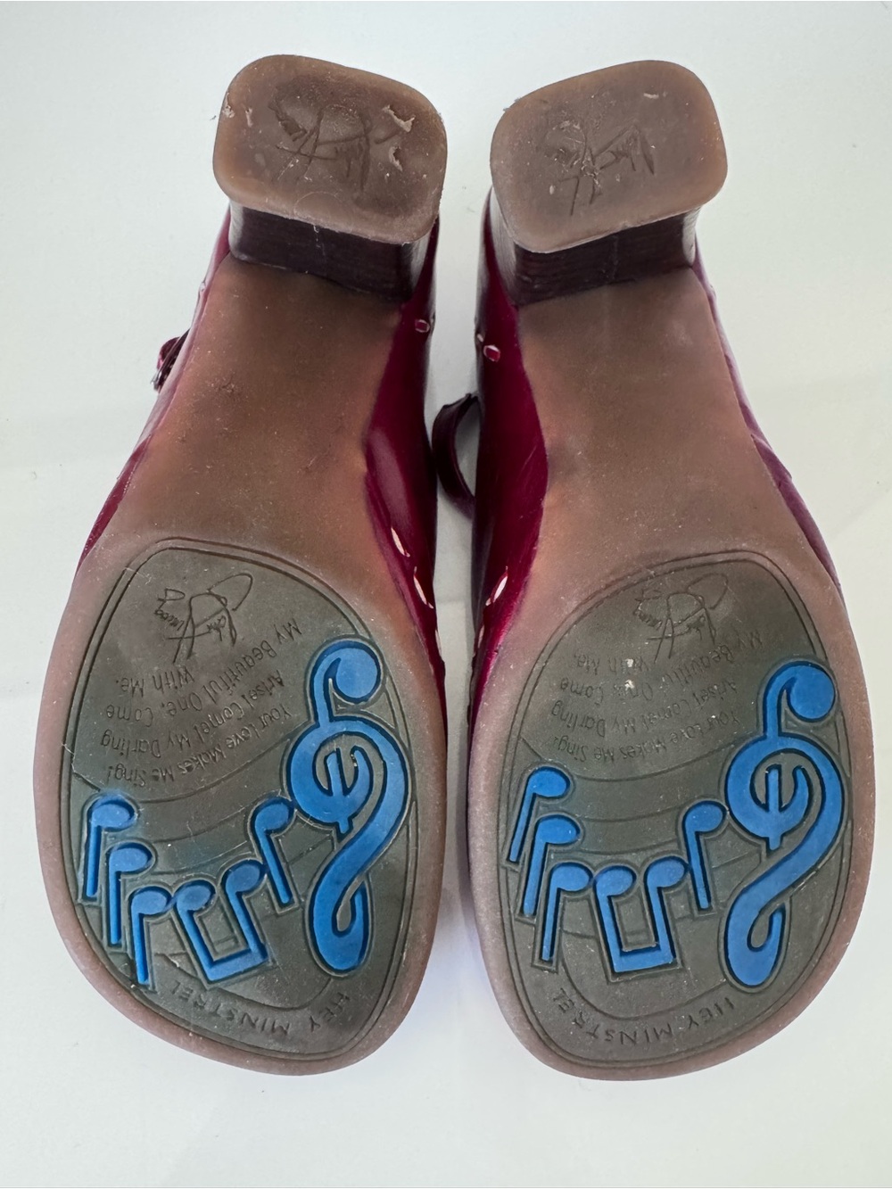 John Fluevog Women's Wine Red Mary Jane heels - Picture 5 of 7